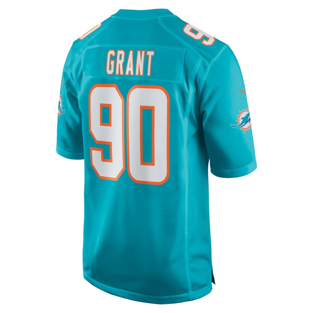 Kenneth Grant Miami Dolphins 2025 NFL Draft First Round Pick Game Jersey - Aqua - Nike
