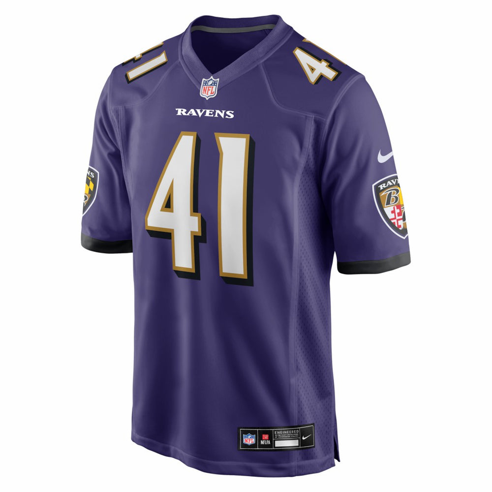 Dre'Mont Jones Baltimore Ravens Team Game Jersey - Purple - Nike