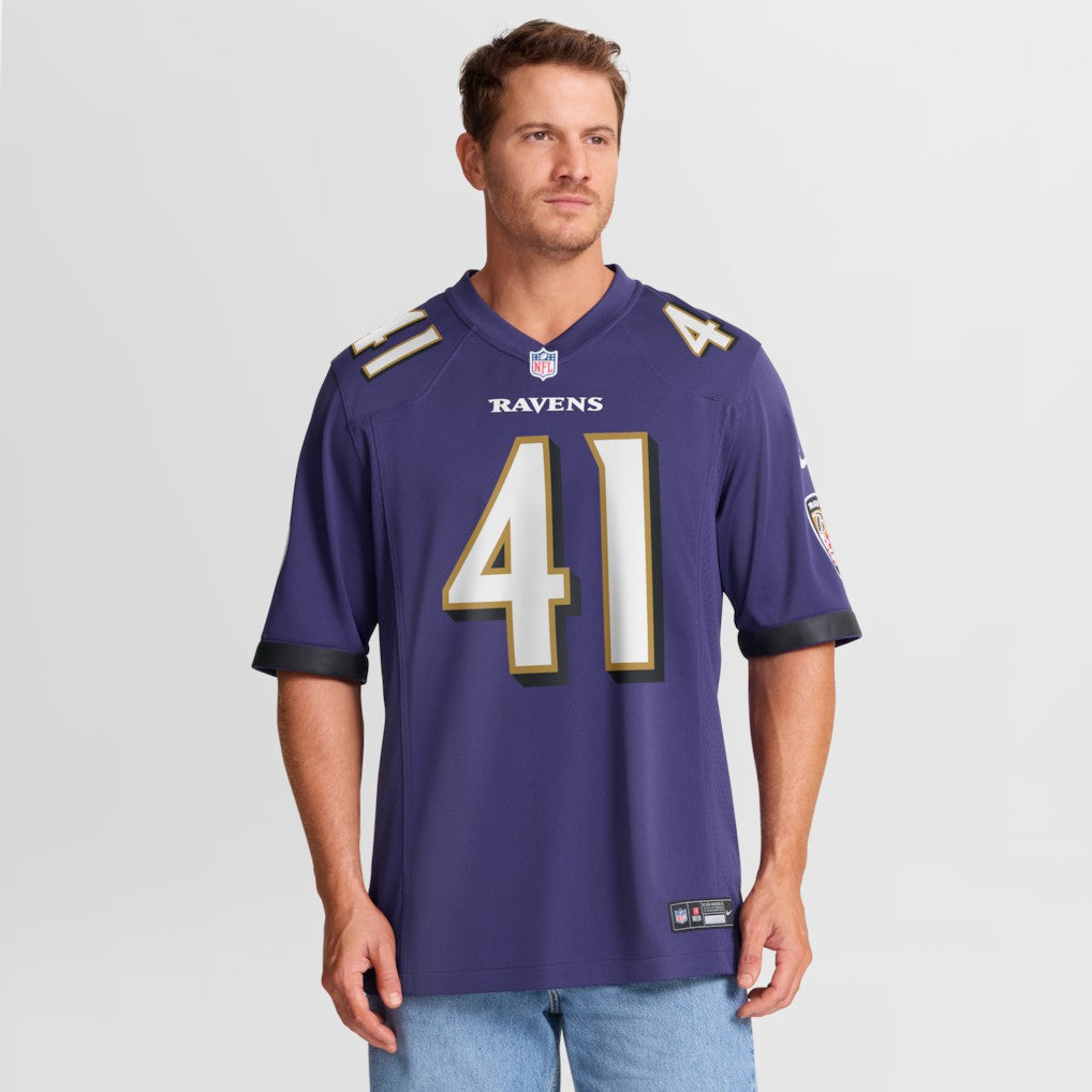 Dre'Mont Jones Baltimore Ravens Team Game Jersey - Purple - Nike