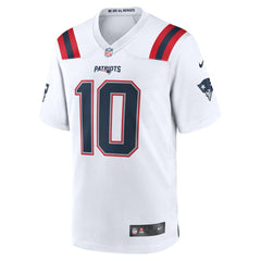 Drake Maye New England Patriots Player Game Jersey - White - Nike