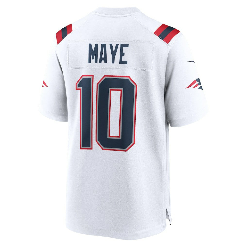 Drake Maye New England Patriots Player Game Jersey - White - Nike