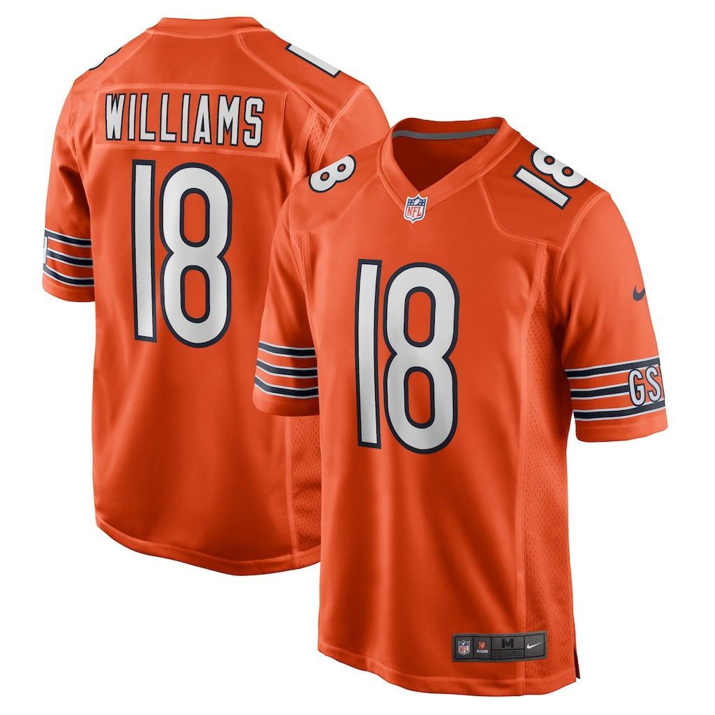 Caleb Williams Chicago Bears Alternate Player Game Jersey - Orange - Nike