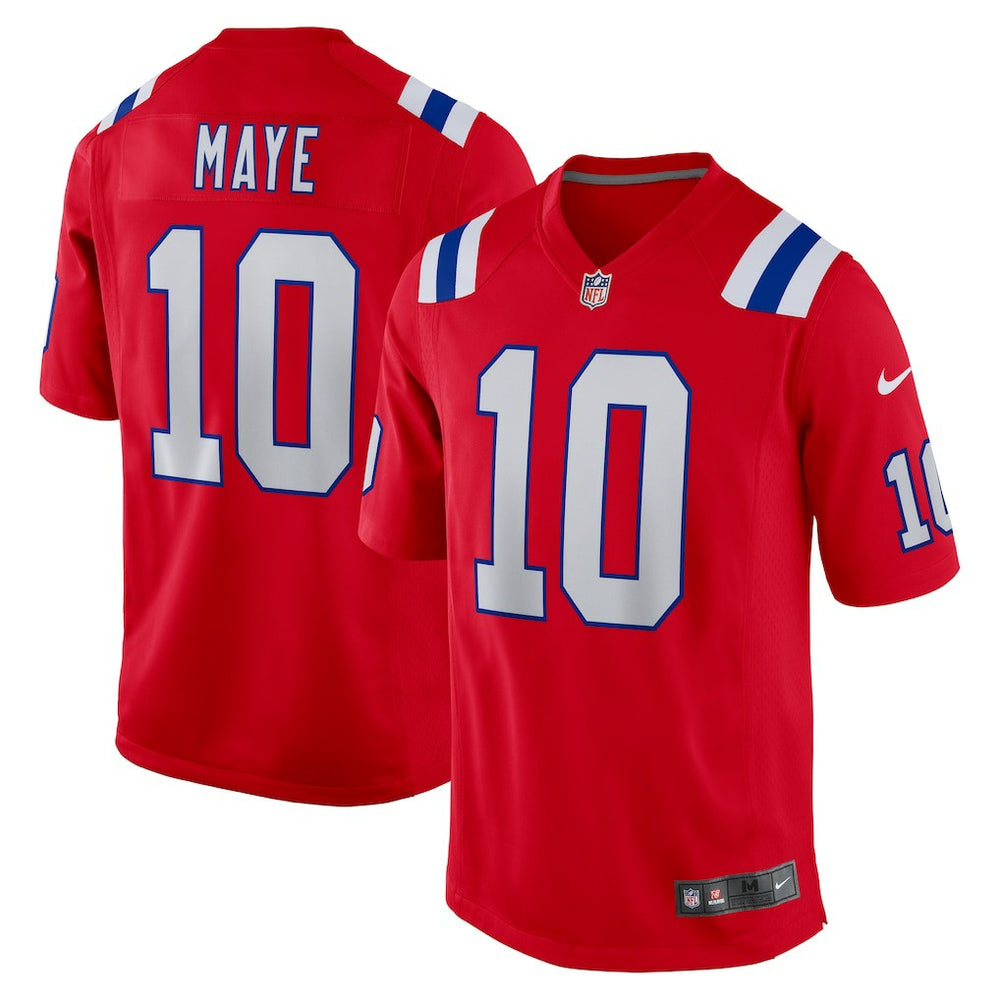 Drake Maye New England Patriots Player Game Jersey - Red - Nike