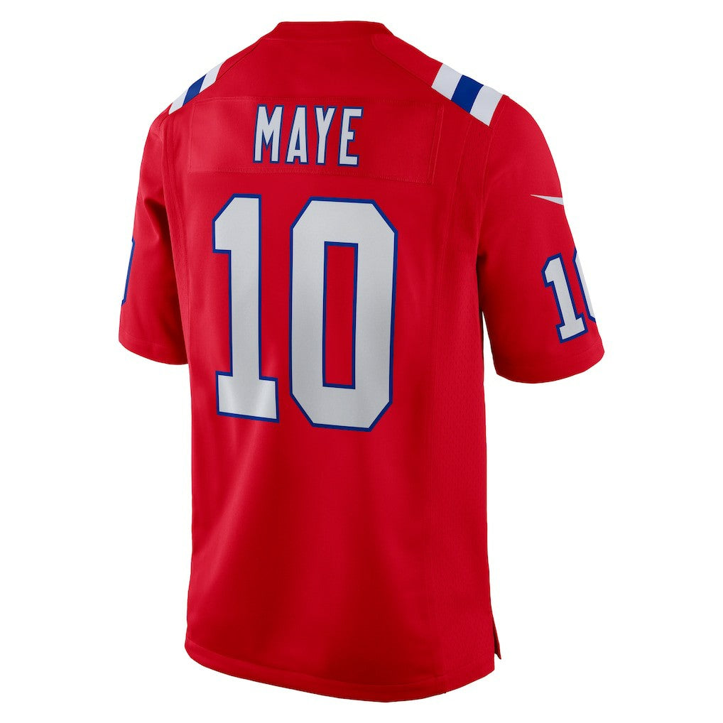 Drake Maye New England Patriots Player Game Jersey - Red - Nike