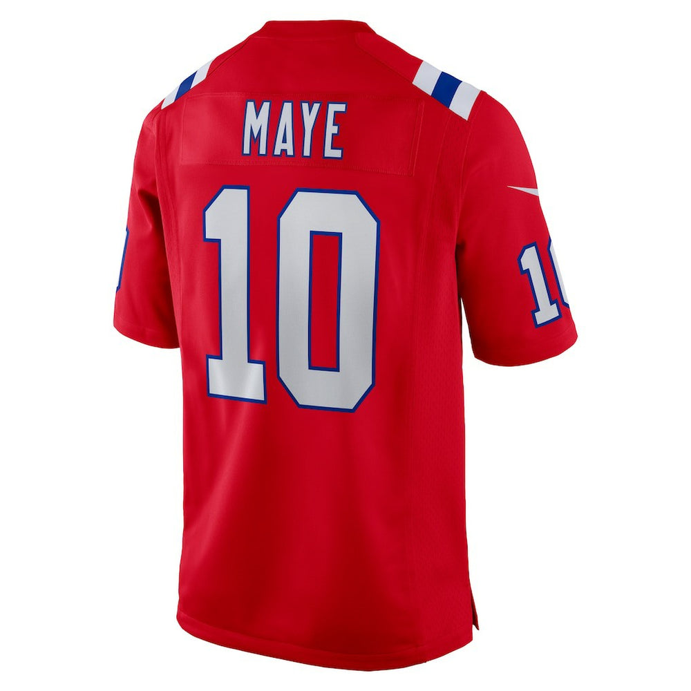 Drake Maye New England Patriots Player Game Jersey - Red - Nike