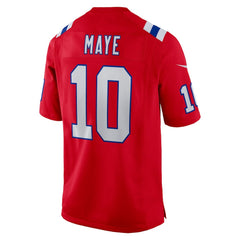 Drake Maye New England Patriots Player Game Jersey - Red - Nike