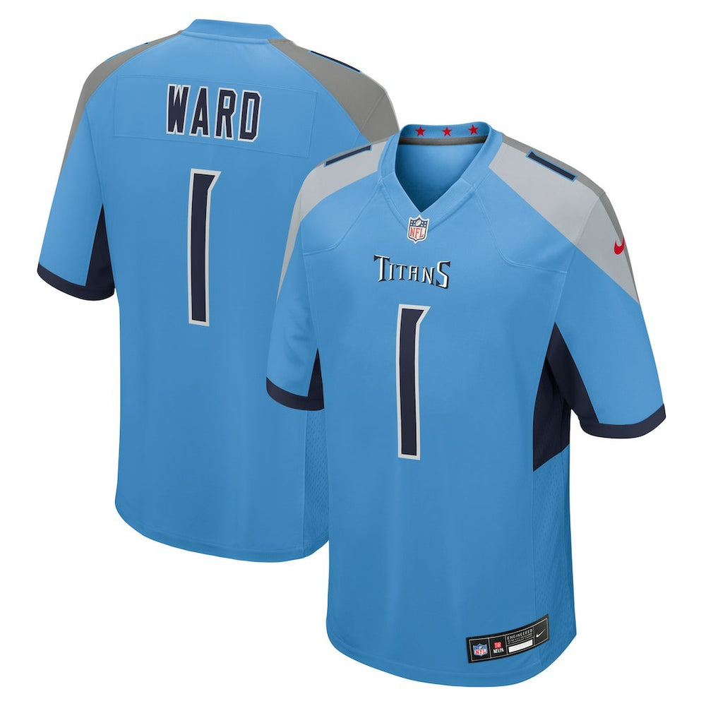 Cameron Ward Tennessee Titans 2025 NFL Draft First Round Pick Game Jersey - Light Blue - Nike