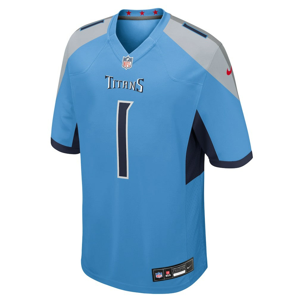 Cameron Ward Tennessee Titans 2025 NFL Draft First Round Pick Game Jersey - Light Blue - Nike