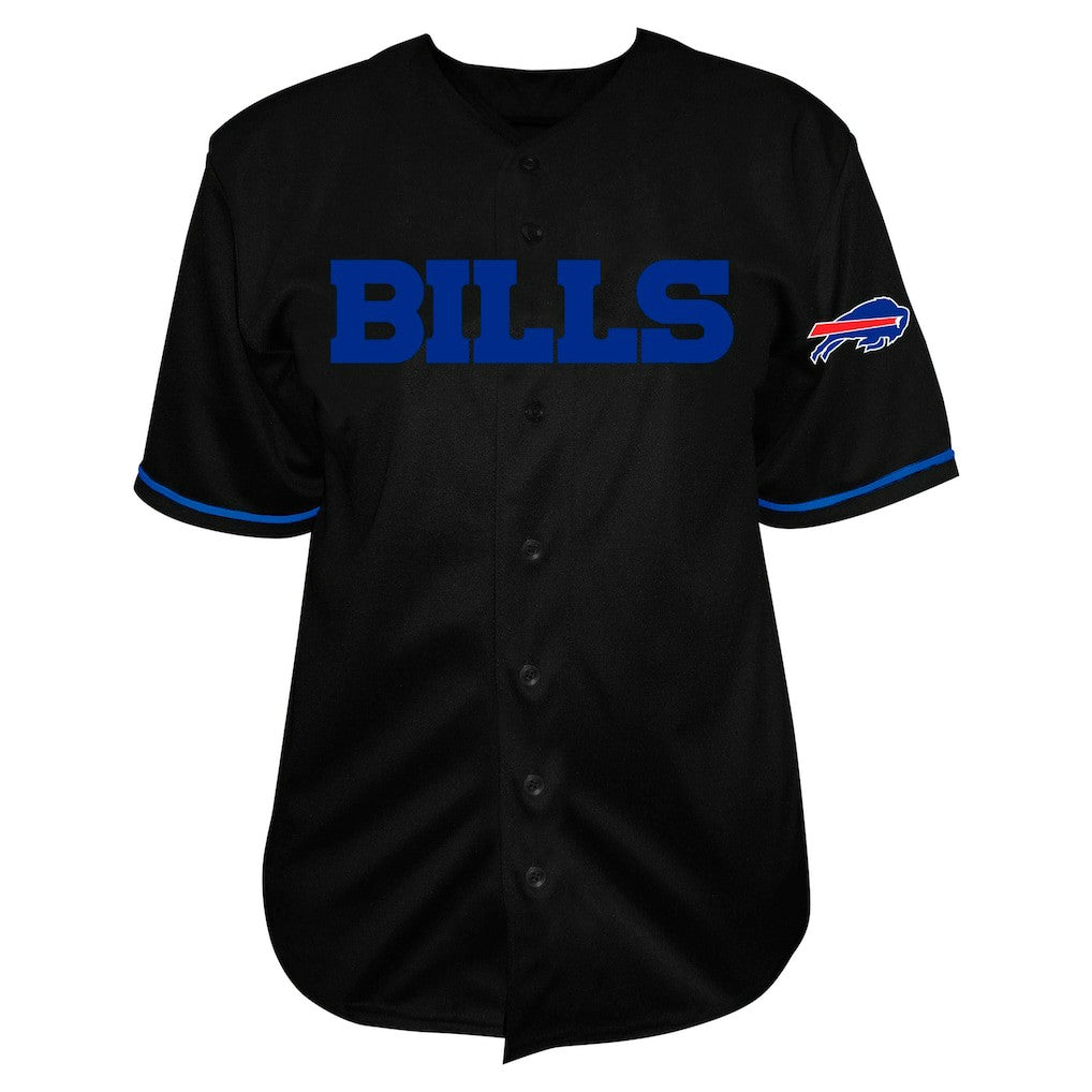 Josh Allen Buffalo Bills Big & Tall Baseball Button-Up Shirt - Black - Fanatics
