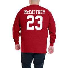 Christian McCaffrey San Francisco 49ers Big & Tall Thermal Waffle Long Sleeve T-Shirt - Scarlet - Fanatics