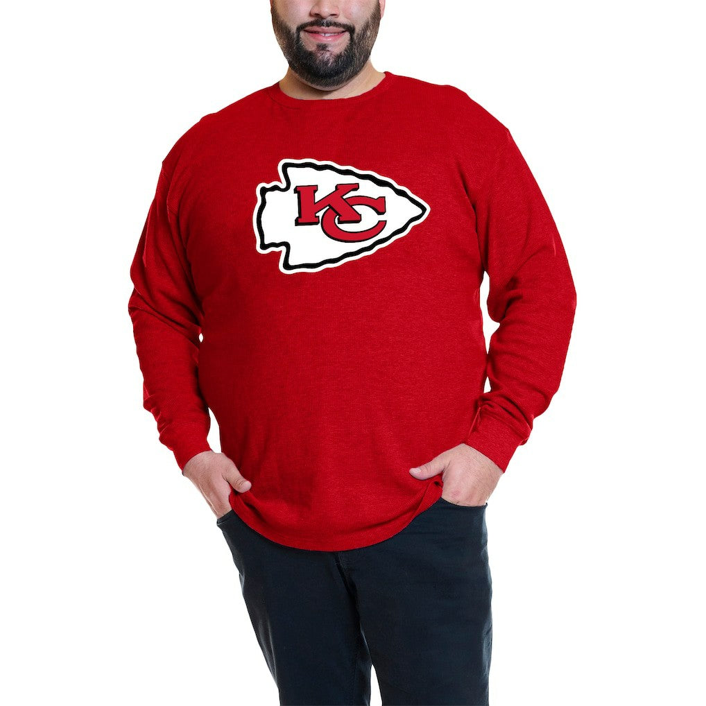 Patrick Mahomes Kansas City Chiefs Big & Tall Thermal Waffle Long Sleeve T-Shirt - Red - Fanatics