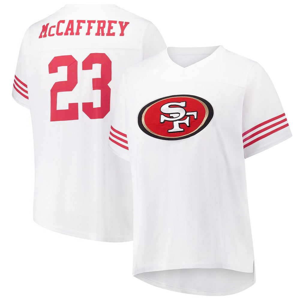 Christian McCaffrey San Francisco 49ers Women's Plus Size Fashion Jersey - White - Fanatics