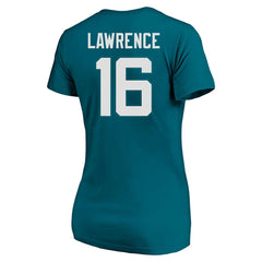 Trevor Lawrence Jacksonville Jaguars Women's Plus Size Fair Catch Name & Number Scoop Neck T-Shirt - Teal - NFL