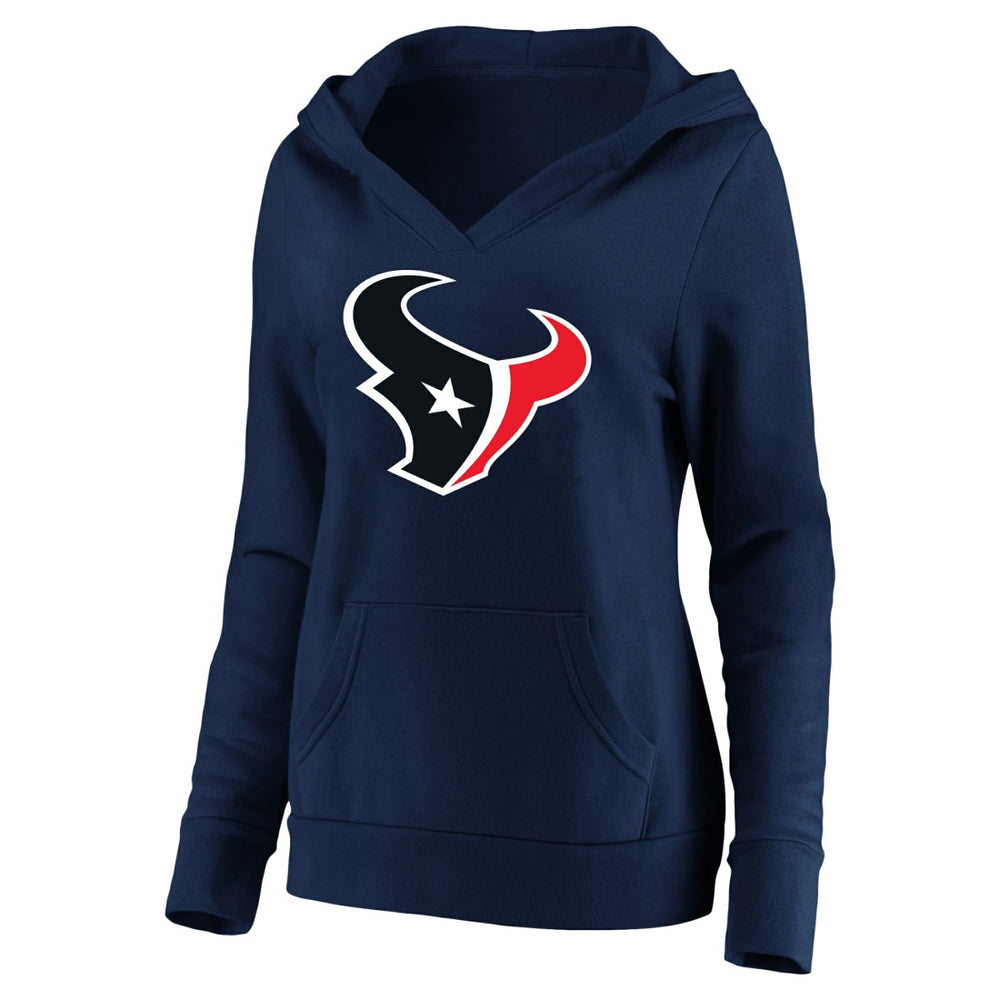 C.J. Stroud Houston Texans Women's Plus Size Player Name & Number V-Neck Pullover Hoodie - Navy - Fanatics