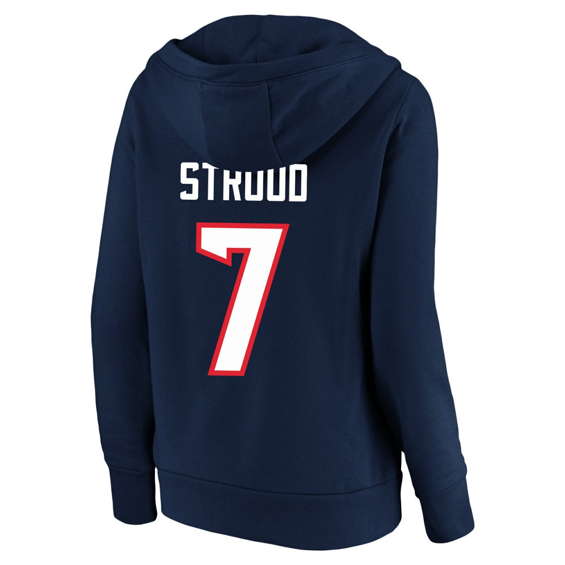 C.J. Stroud Houston Texans Women's Plus Size Player Name & Number V-Neck Pullover Hoodie - Navy - Fanatics