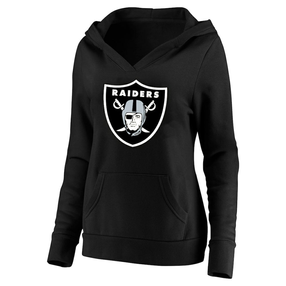 Maxx Crosby Las Vegas Raiders Women's Plus Size Player Name & Number V-Neck Pullover Hoodie - Black - Fanatics