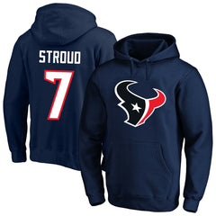 C.J. Stroud Houston Texans Big & Tall Name & Number Fleece Pullover Hoodie - Navy - Fanatics