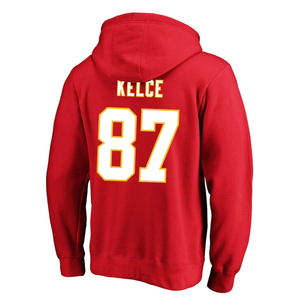 Travis Kelce Kansas City Chiefs Big & Tall Name & Number Fleece Pullover Hoodie - Red - Fanatics