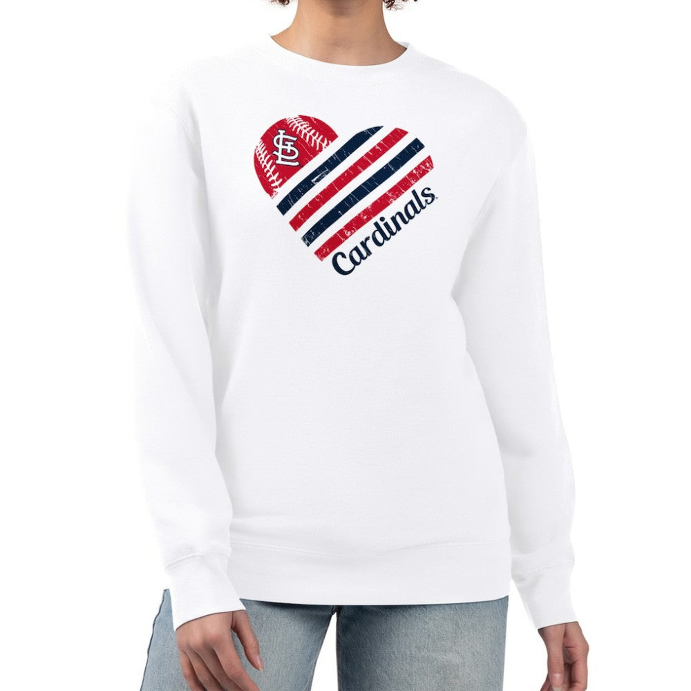 St. Louis Cardinals G-III 4Her by Carl Banks Women's Heart Logo Fleece Pullover Sweatshirt Near Me