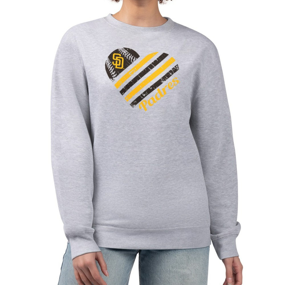 San Diego Padres G-III 4Her by Carl Banks Women's Heart Logo Fleece Pullover Sweatshirt Near Me