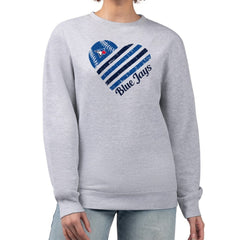 Toronto Blue Jays G-III 4Her by Carl Banks Women's Heart Logo Fleece Pullover Sweatshirt for sale