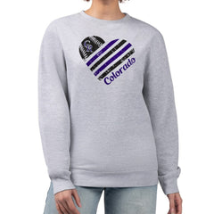 Colorado Rockies G-III 4Her by Carl Banks Women's Heart Logo Fleece Pullover Sweatshirt Sale