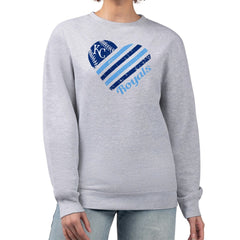 Kansas City Royals G-III 4Her by Carl Banks Women's Heart Logo Fleece Pullover Sweatshirt Discount