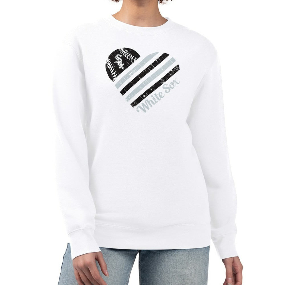 Chicago White Sox G-III 4Her by Carl Banks Women's Heart Logo Fleece Pullover Sweatshirt Near Me