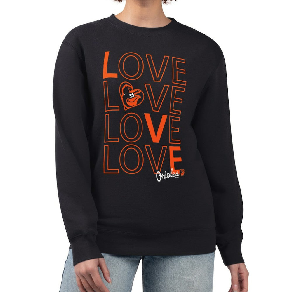 Baltimore Orioles G-III 4Her by Carl Banks Women's Love Team Logo Fleece Pullover Sweatshirt Discount