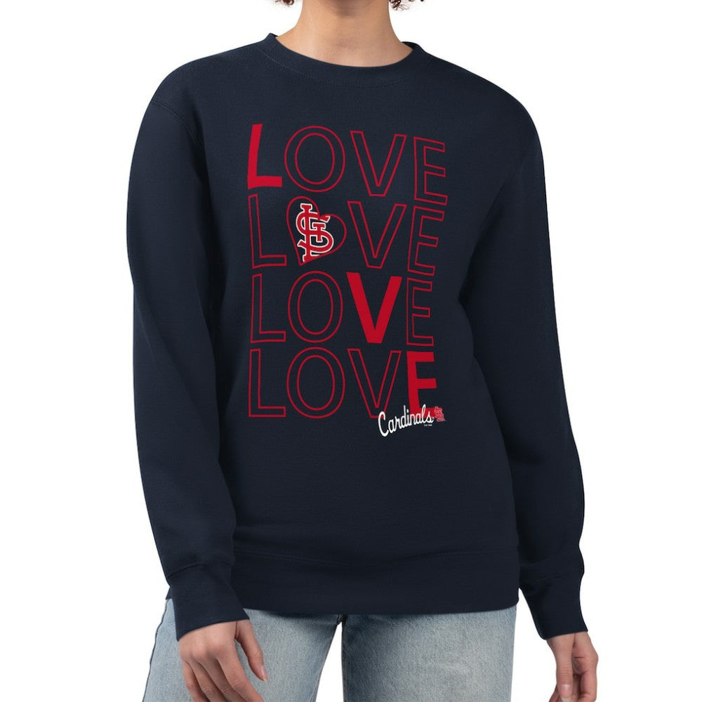 St. Louis Cardinals G-III 4Her by Carl Banks Women's Love Team Logo Fleece Pullover Sweatshirt Sale