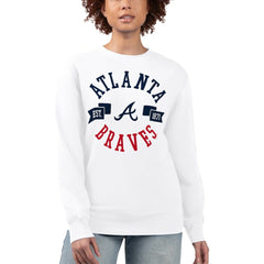 Atlanta Braves G-III 4Her by Carl Banks Women's Team Logo Fleece Pullover Sweatshirt Sale