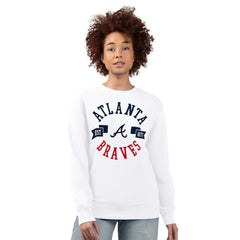 Atlanta Braves G-III 4Her by Carl Banks Women's Team Logo Fleece Pullover Sweatshirt Sale