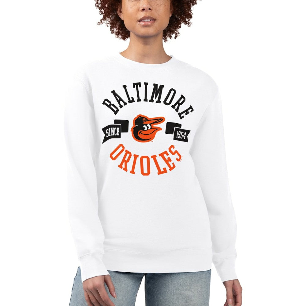 Baltimore Orioles G-III 4Her by Carl Banks Women's Team Logo Fleece Pullover Sweatshirt Outlet
