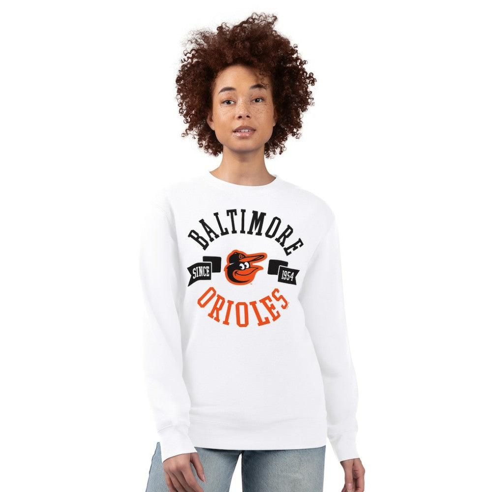 Baltimore Orioles G-III 4Her by Carl Banks Women's Team Logo Fleece Pullover Sweatshirt Outlet