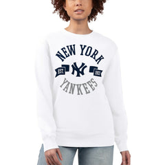 New York Yankees G-III 4Her by Carl Banks Women's Team Logo Fleece Pullover Sweatshirt Discount