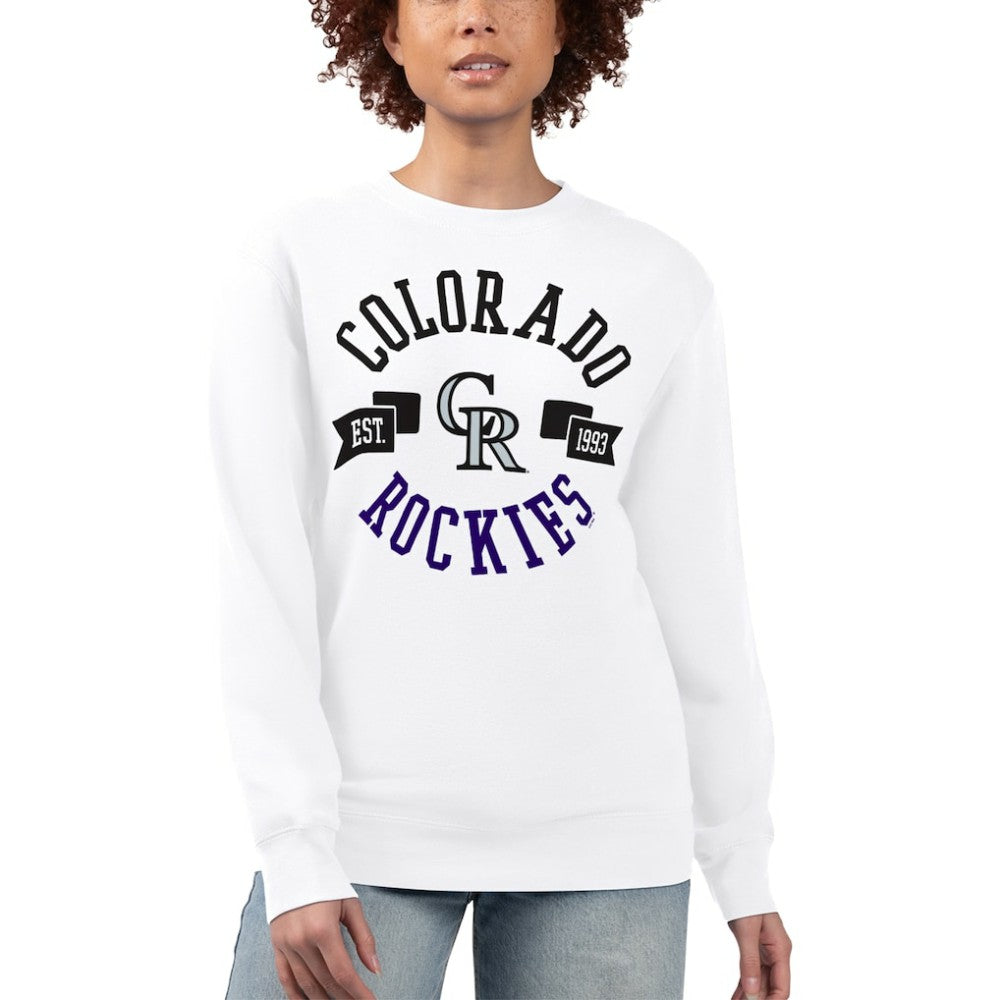 Colorado Rockies G-III 4Her by Carl Banks Women's Team Logo Fleece Pullover Sweatshirt Online