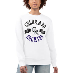 Colorado Rockies G-III 4Her by Carl Banks Women's Team Logo Fleece Pullover Sweatshirt Online