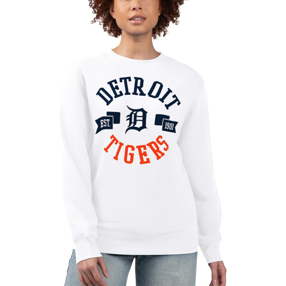 Detroit Tigers G-III 4Her by Carl Banks Women's Team Logo Fleece Pullover Sweatshirt Online