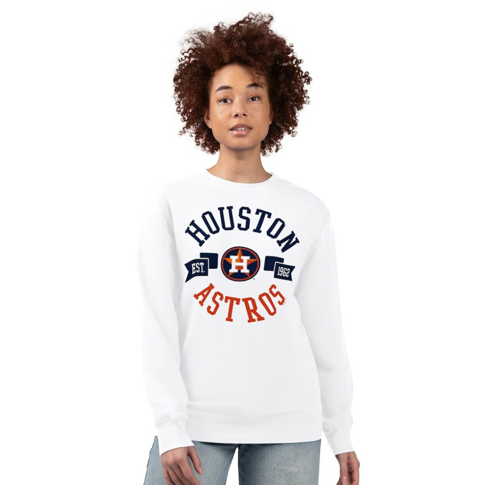 Houston Astros G-III 4Her by Carl Banks Women's Team Logo Fleece Pullover Sweatshirt Online