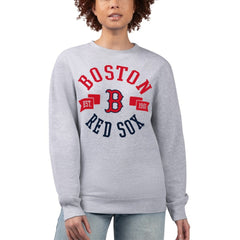Boston Red Sox G-III 4Her by Carl Banks Women's Team Logo Fleece Pullover Sweatshirt Outlet