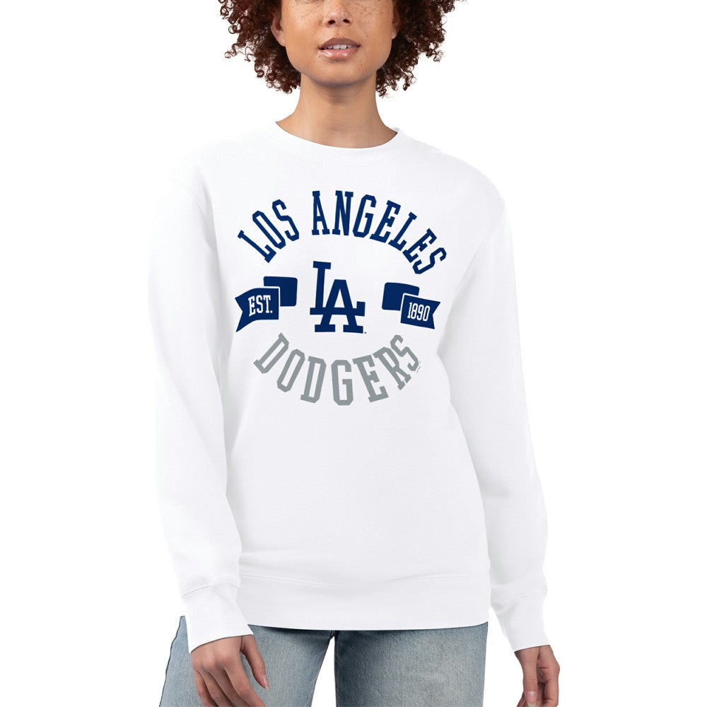 Los Angeles Dodgers G-III 4Her by Carl Banks Women's Team Logo Fleece Pullover Sweatshirt Sale
