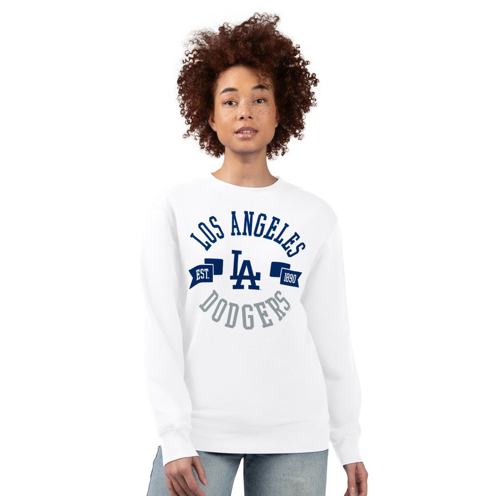 Los Angeles Dodgers G-III 4Her by Carl Banks Women's Team Logo Fleece Pullover Sweatshirt Sale