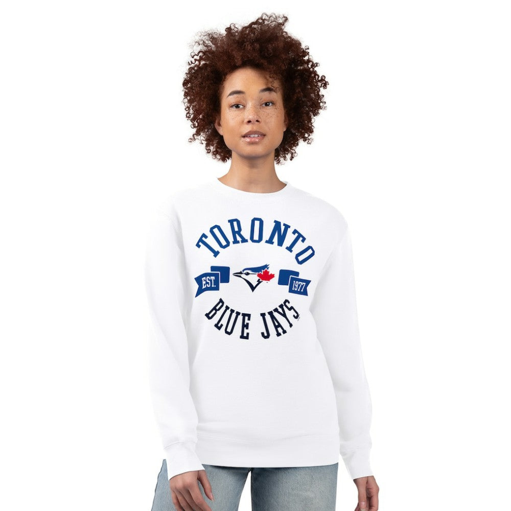 Toronto Blue Jays G-III 4Her by Carl Banks Women's Team Logo Fleece Pullover Sweatshirt Outlet