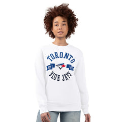 Toronto Blue Jays G-III 4Her by Carl Banks Women's Team Logo Fleece Pullover Sweatshirt Outlet