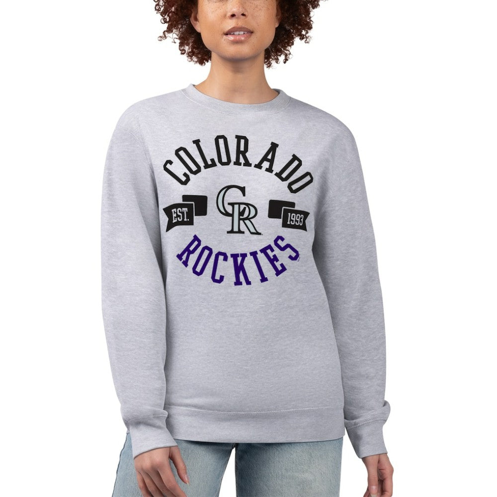 Colorado Rockies G-III 4Her by Carl Banks Women's Team Logo Fleece Pullover Sweatshirt Sale