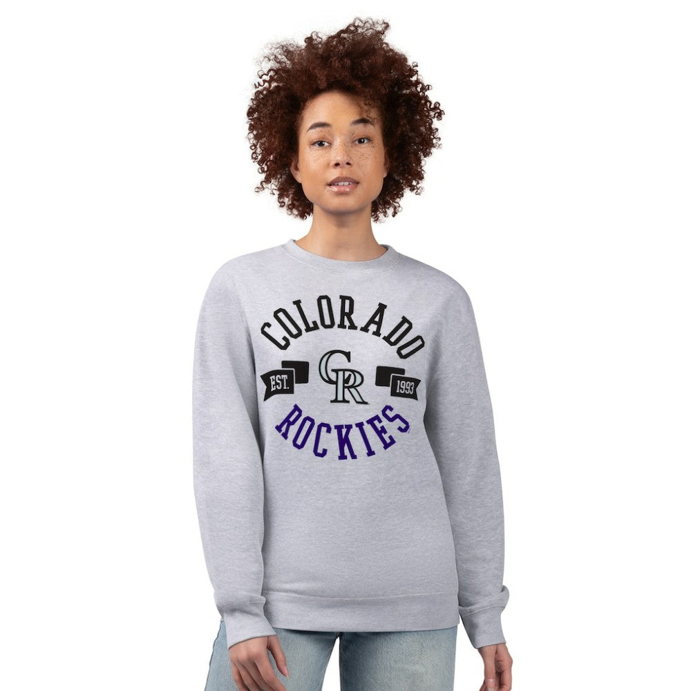 Colorado Rockies G-III 4Her by Carl Banks Women's Team Logo Fleece Pullover Sweatshirt Sale