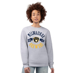 Milwaukee Brewers G-III 4Her by Carl Banks Women's Team Logo Fleece Pullover Sweatshirt Outlet