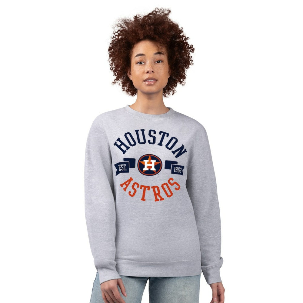 Houston Astros G-III 4Her by Carl Banks Women's Team Logo Fleece Pullover Sweatshirt Outlet