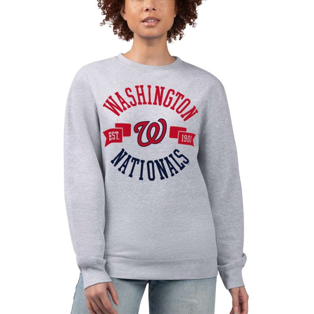 Washington Nationals G-III 4Her by Carl Banks Women's Team Logo Fleece Pullover Sweatshirt Near Me