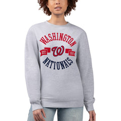Washington Nationals G-III 4Her by Carl Banks Women's Team Logo Fleece Pullover Sweatshirt Near Me